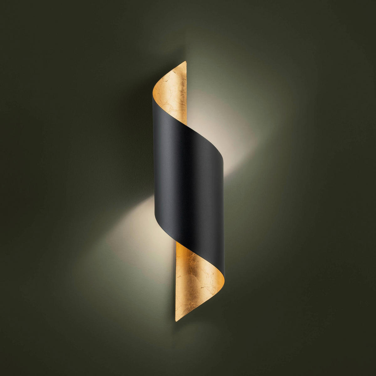 APLICĂ DE PERETE - auriu/negru, Design, metal (16/63cm)
