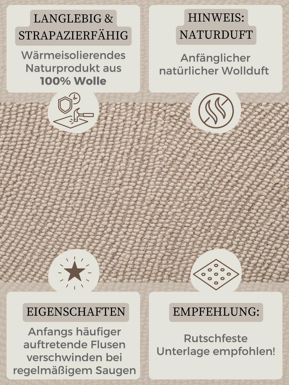 LÄUFER 80/300 cm Eleni  - Beige, Basics, Textil (80/300cm)