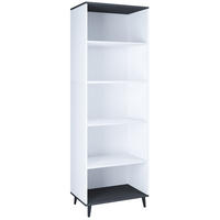 HYLLA i 60/184/31 cm antracit, vit  - vit/antracit, Modern, trämaterial (60/184/31cm) - MID.YOU