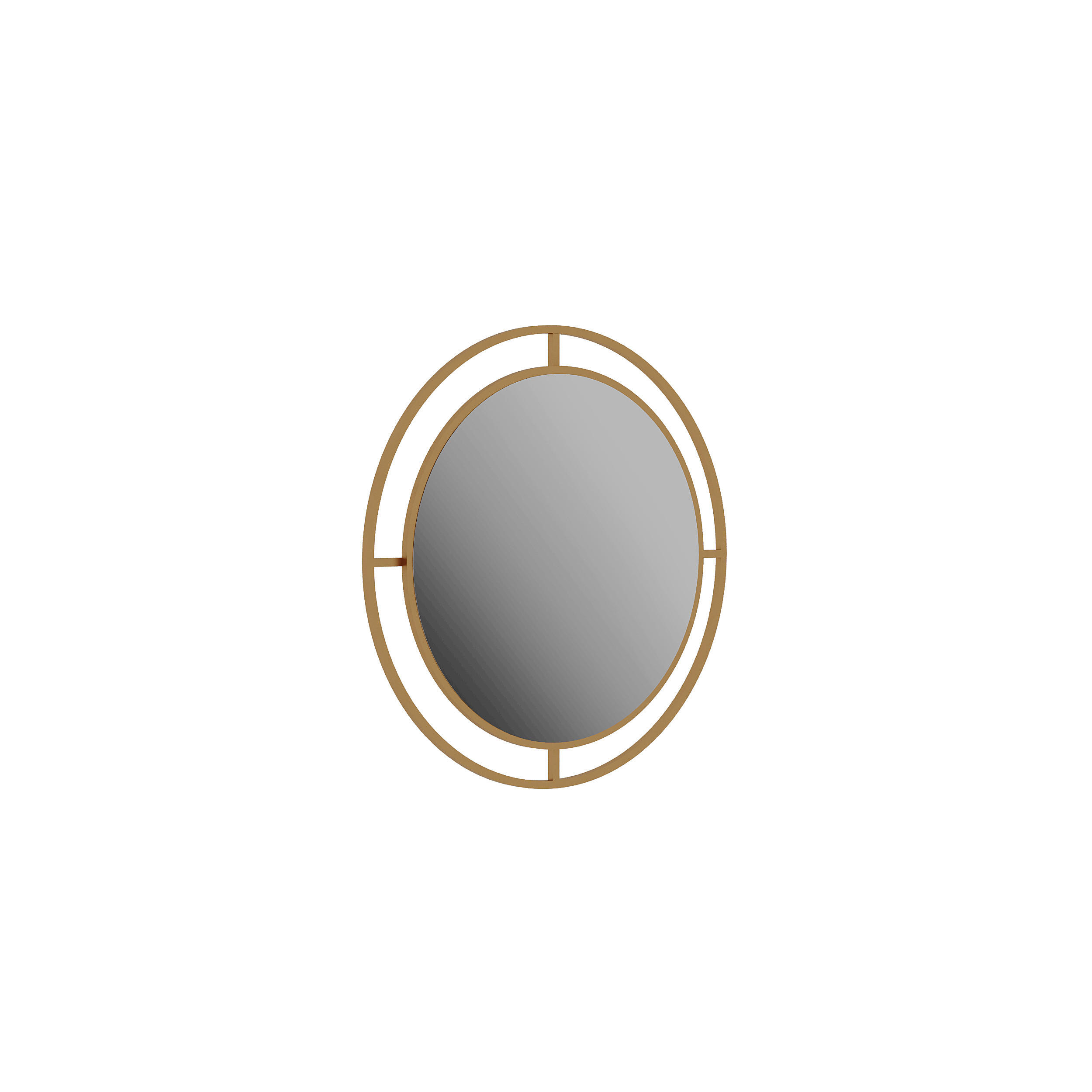 SPIEGEL 57/57/2 cm  - Goldfarben, Design, Metall (57/57/2cm) - Livetastic
