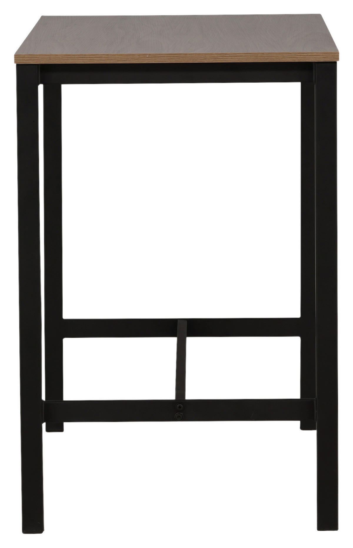 BARTISCH furniert rechteckig Walnussfarben  - Walnussfarben/Schwarz, Design, Holzwerkstoff/Metall (120/60/90cm) - Livetastic