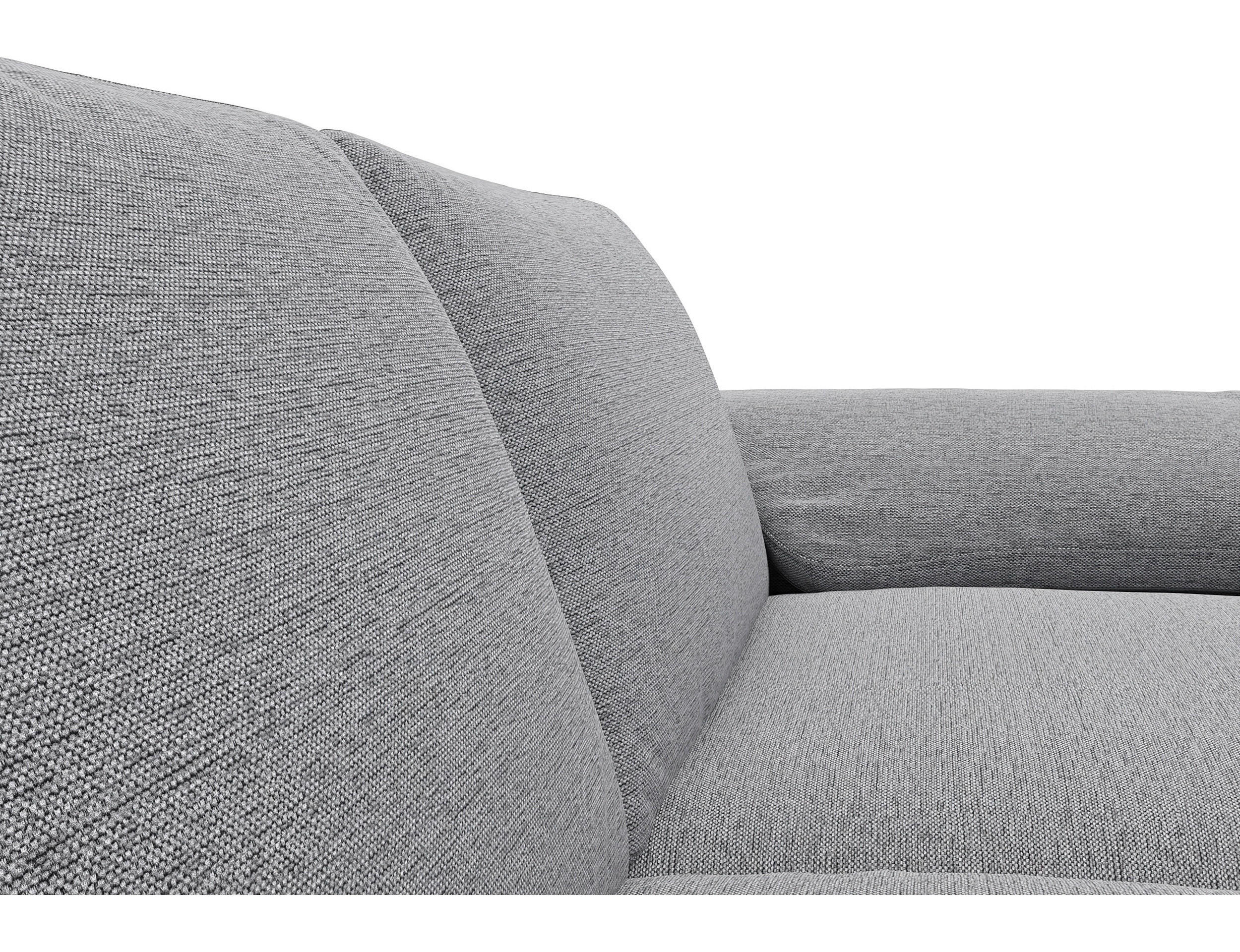 2-SITZER-SOFA Flachgewebe Hellgrau  - Hellgrau/Schwarz, Design, Textil/Metall (176/84,5/92cm) - Livetastic