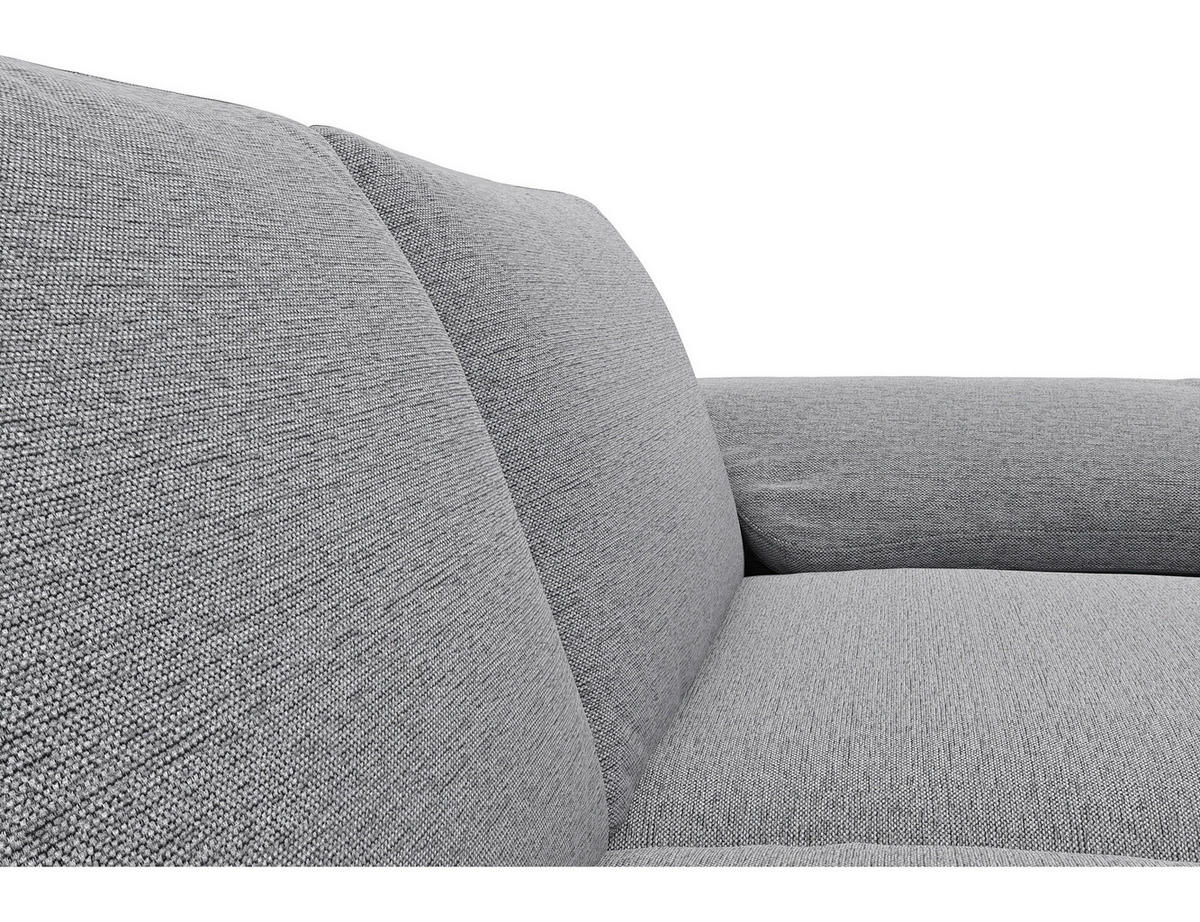 2-SITZER-SOFA Flachgewebe Hellgrau  - Hellgrau/Schwarz, Design, Textil/Metall (176/84,5/92cm) - Livetastic
