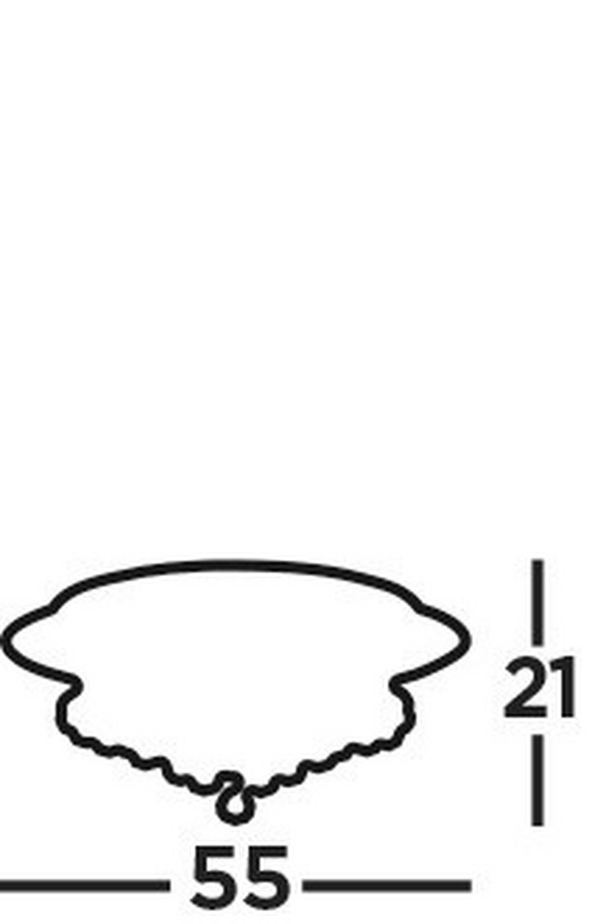 STROPNA SVETILKA 55/21 cm   - zlate barve, Konvencionalno, kovina/steklo (55/21cm)