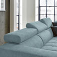 ECKSOFA  in Mikrofaser Hellblau  301/207 cm  - Schwarz/Hellblau, Design, Textil/Metall (301/207cm) - Xora