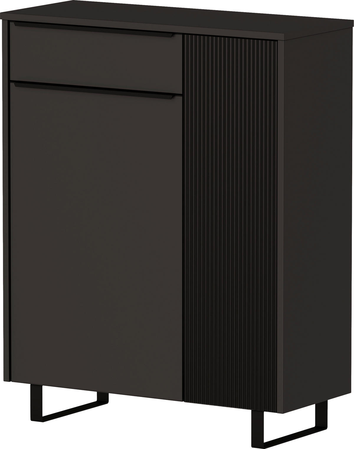 SCHUHSCHRANK  in 84/105/34 cm  - Anthrazit/Schwarz, Design, Glas/Holzwerkstoff (84/105/34cm) - Dieter Knoll