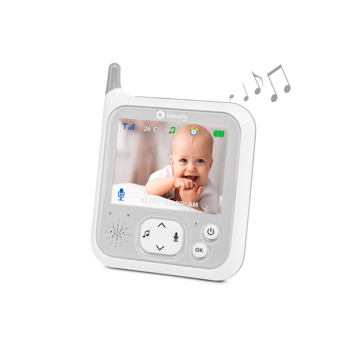 BABYPHONE 50 m Babyline 7.1  - Weiß, Basics, Kunststoff (11/9/1cm) - Lionelo