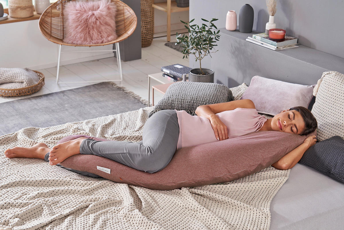 STILLKISSEN 190 cm MUSSELIN   - Sandfarben/Beige, Basics, Textil (190cm) - Theraline