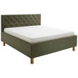 POLSTERBETT gepolstertes Kopfteil, Lattenrost, Bettkasten Grün 160/200 cm  - Grün, MODERN, Holz/Holzwerkstoff (160/200cm) - Xora