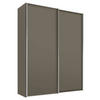 SCHWEBETÜRENSCHRANK in Mokka  - Alufarben/Mokka, Design, Holzwerkstoff/Metall (225/222/68cm) - Moderano