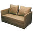 JUGEND- UND KINDERSOFA Mikrofaser Beige - Beige/Schwarz, Design, Kunststoff/Textil (116/69/64cm) - Carryhome