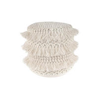 TABURETKA „PUFF“, 35/35/35 cm - krémová, Trend, textil (35/35/35cm) - Livetastic
