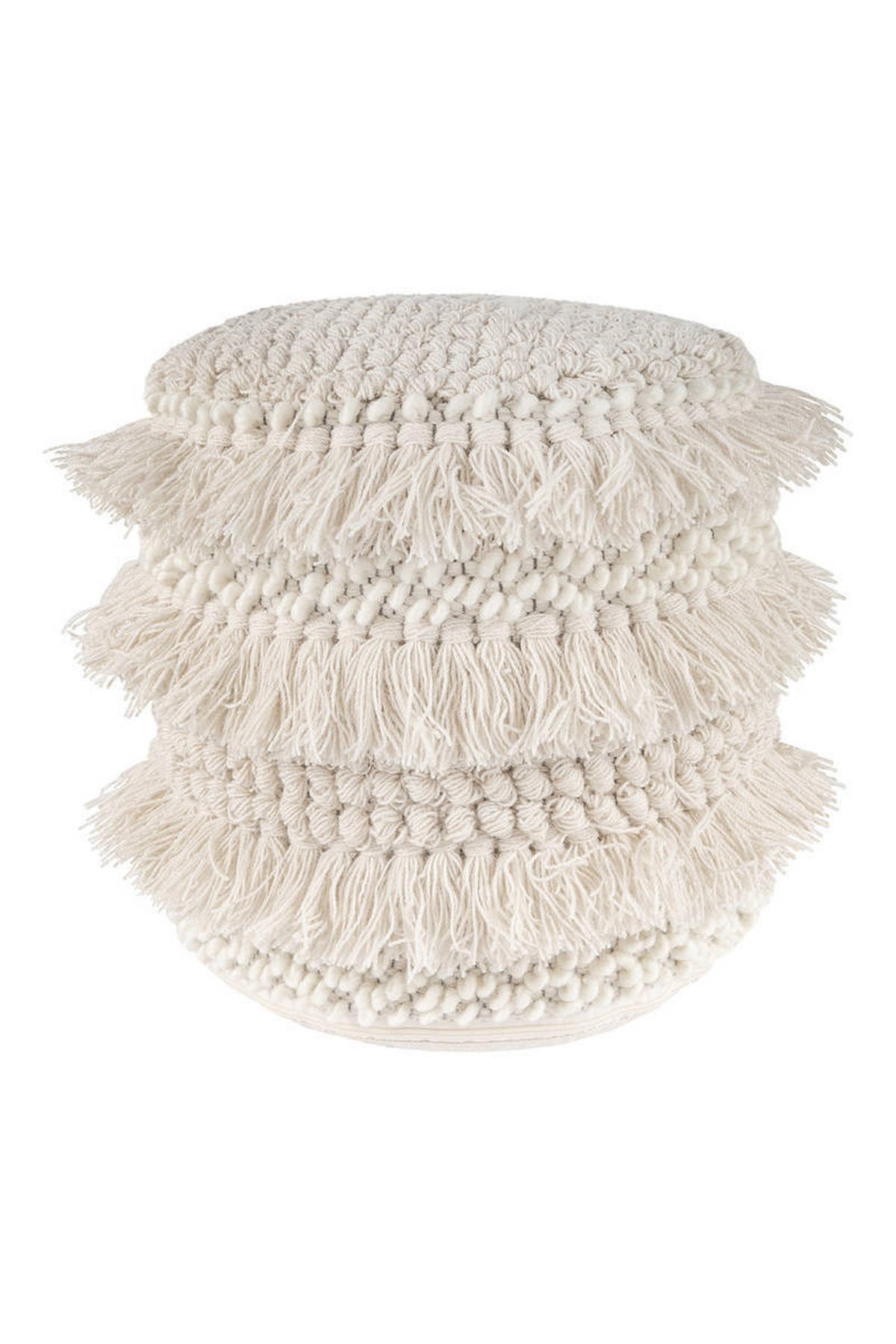 TABURETKA „PUFF“, 35/35/35 cm - krémová, Trend, textil (35/35/35cm) - Livetastic