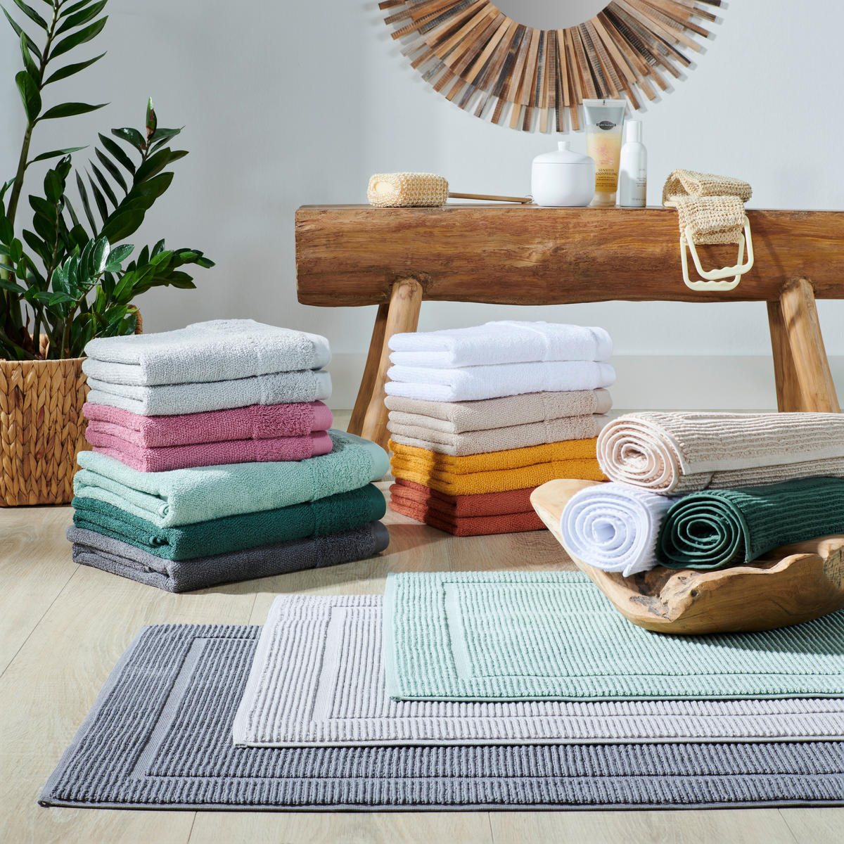 BRISAČA ZA TUŠIRANJE BONITA  temno zelena 70/140 cm  - temno zelena, Natur, tekstil (70/140cm) - Bio:Vio