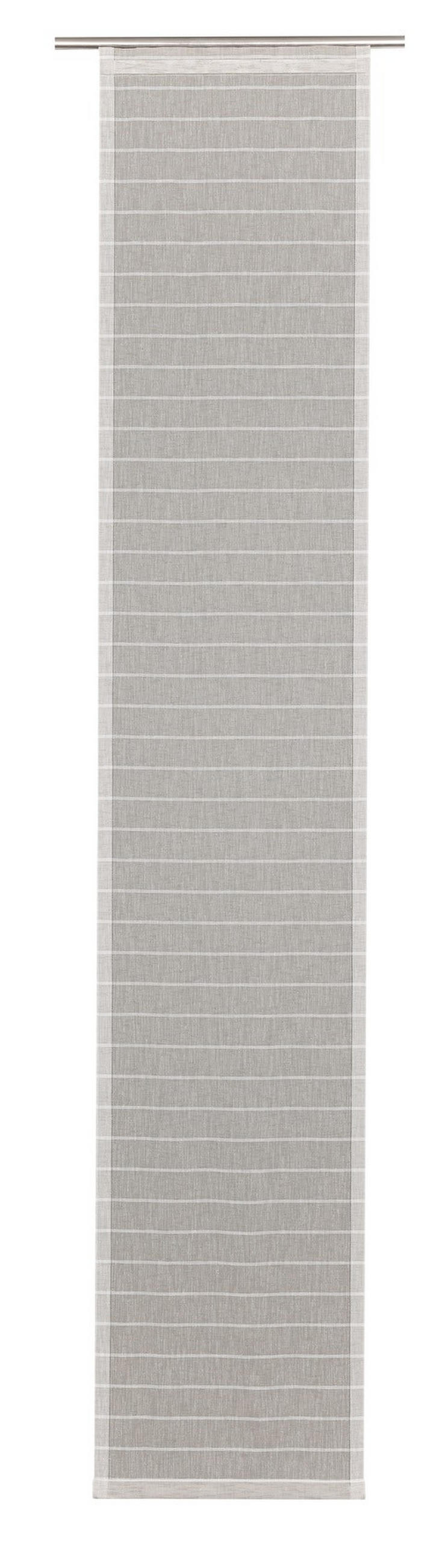 TKANINA ZA PANEL ZAVJESU krem, siva - siva/krem, Basics, tekstil (60cm)