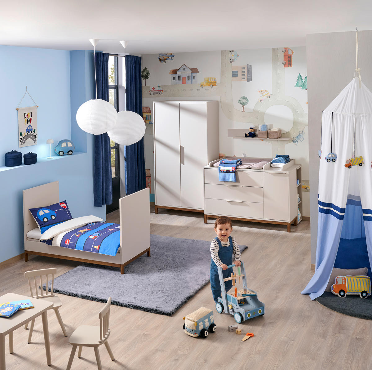 KREVETAC  Matteo  - kašmir/boja orahovog drveta, Osnovno, pločasti materijal (74/92/144cm) - Jimmylee