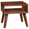 NACHTSCHRANK 48/38/42 cm Nussbaum massiv  - Nussbaumfarben, Design, Holz (48/38/42cm) - Hasena