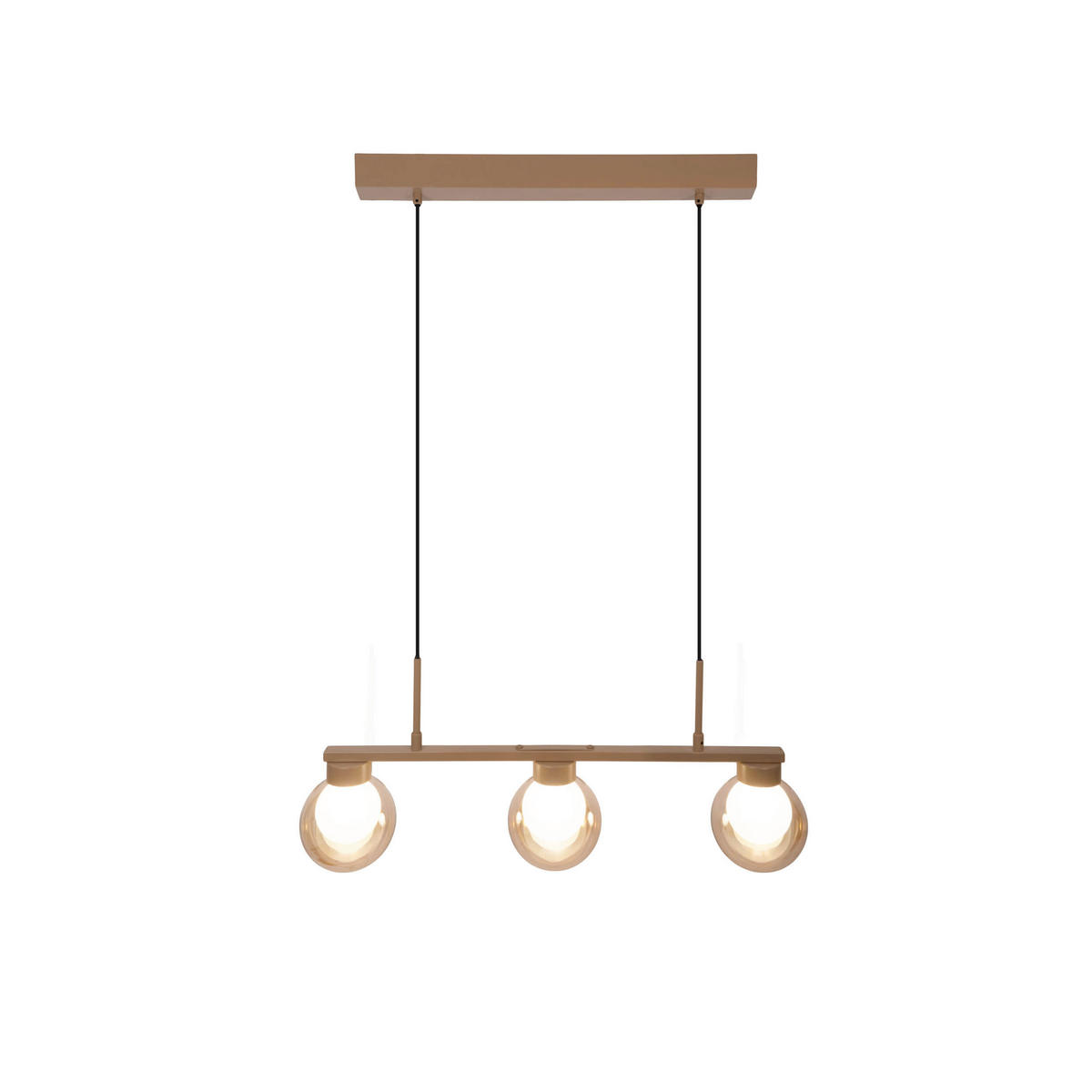 HÄNGELEUCHTE 73/13/150 cm  - Braun, KONVENTIONELL, Glas/Metall (73/13/150cm) - Näve