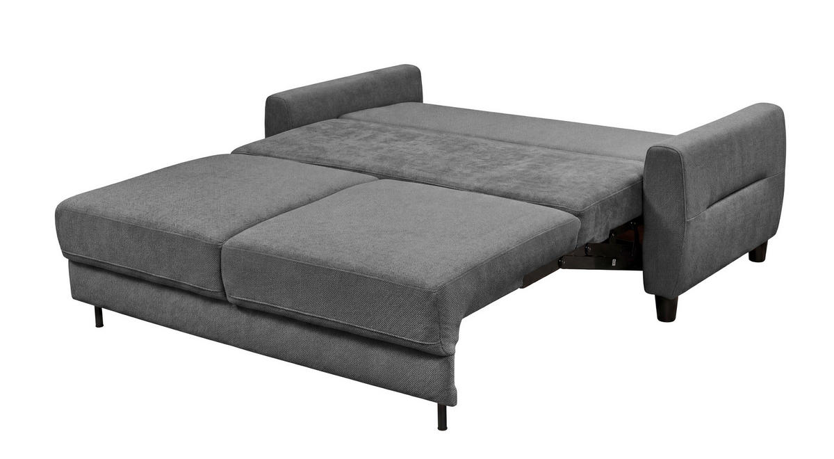 SCHLAFSOFA Webstoff Graphitfarben  - Schwarz/Graphitfarben, Modern, Holz/Textil (192/83/99cm) - MID.YOU
