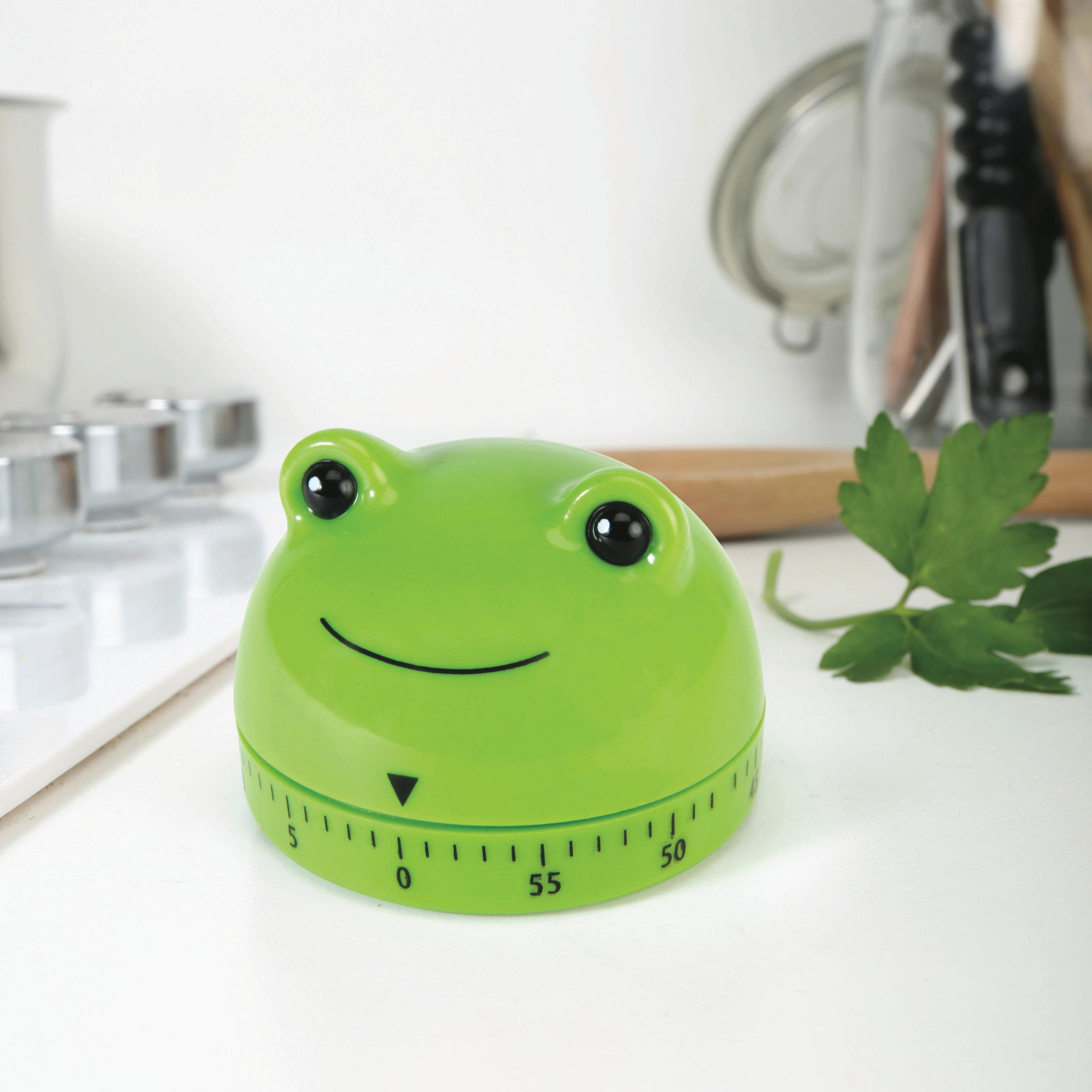 KUHINJSKI TIMER  - svijetlo zelena, Basics, plastika (8,6/4.7/6.4cm) - Kikkerland