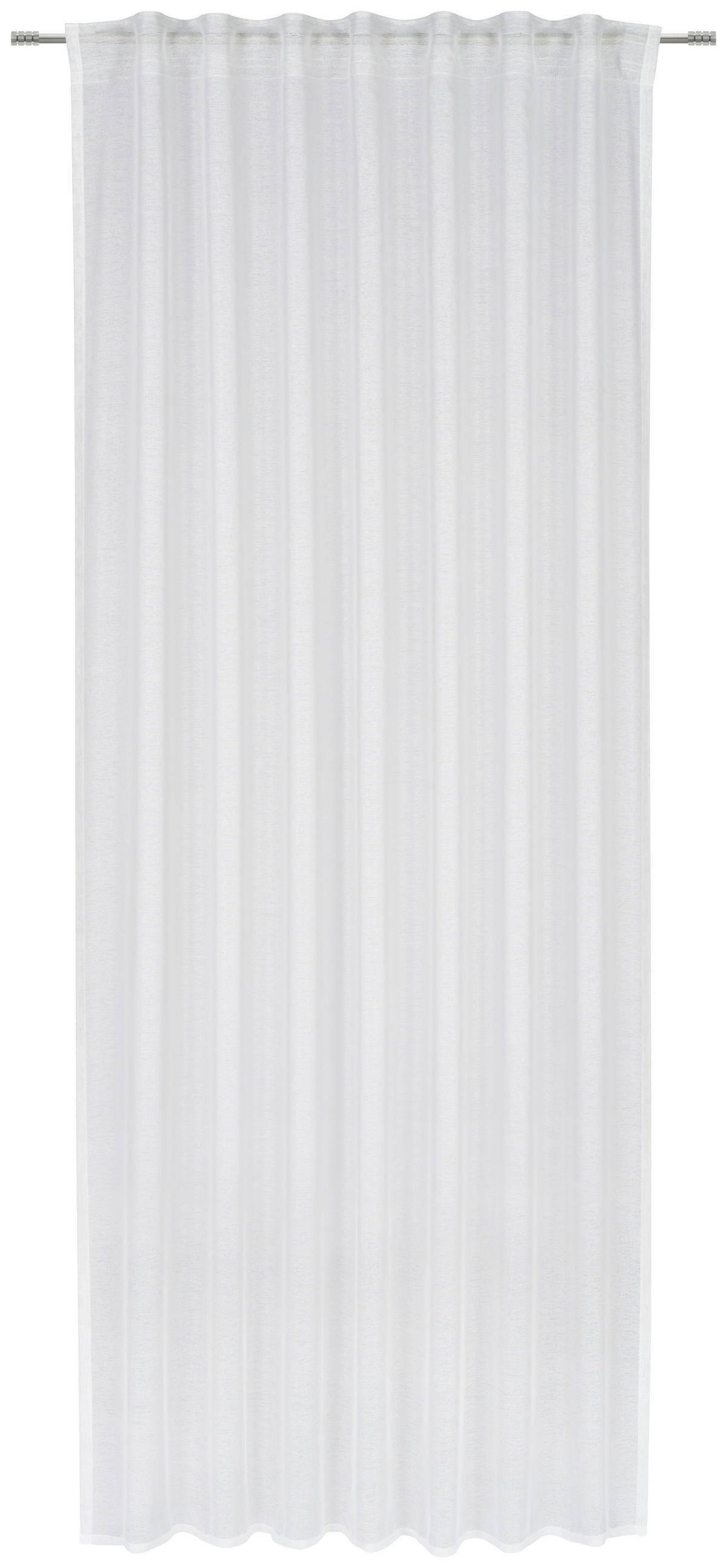 HOTOVÝ ZÁVĚS, průhledné, 140/245 cm - bílá, Basics, textil (140/245cm) - Esposa