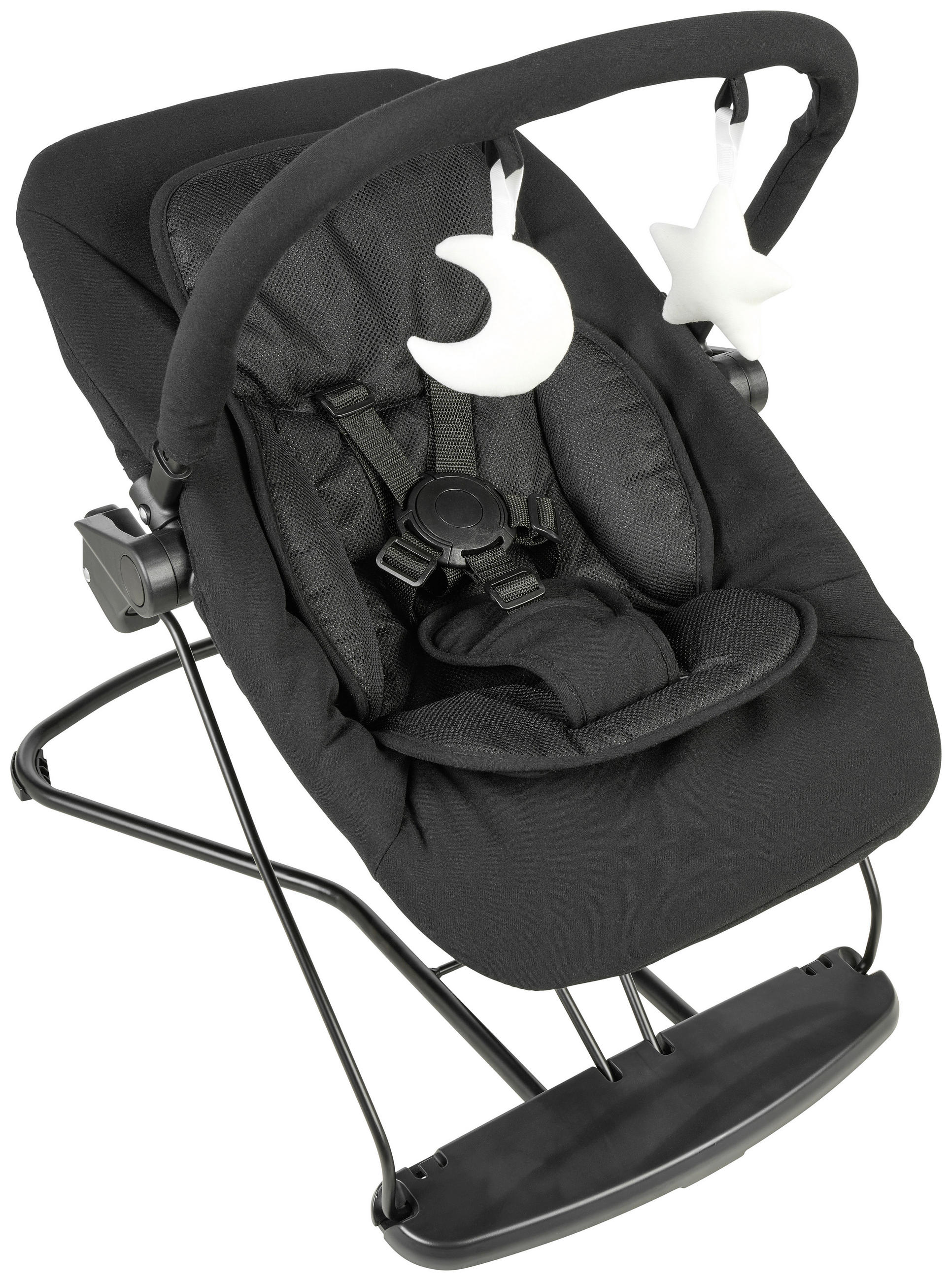 SCHAUKELWIPPE LUNCH Schwarz   - Schwarz, Basics, Kunststoff/Textil (66/45/48-58cm) - My Baby Lou