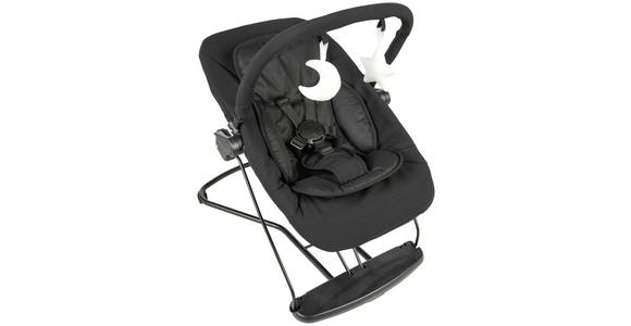 SCHAUKELWIPPE LUNCH  - Schwarz, Basics, Kunststoff/Textil (66/45/48-58cm) - My Baby Lou