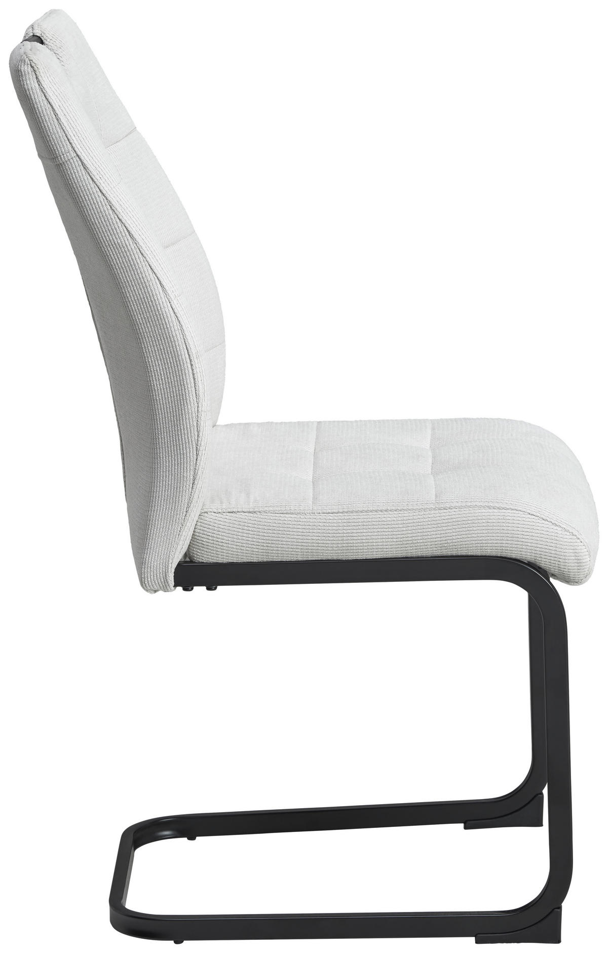 SCHWINGSTUHL  in Eisen Mikrofaser  - Beige/Schwarz, LIFESTYLE, Textil/Metall (44/96/59cm) - MID.YOU