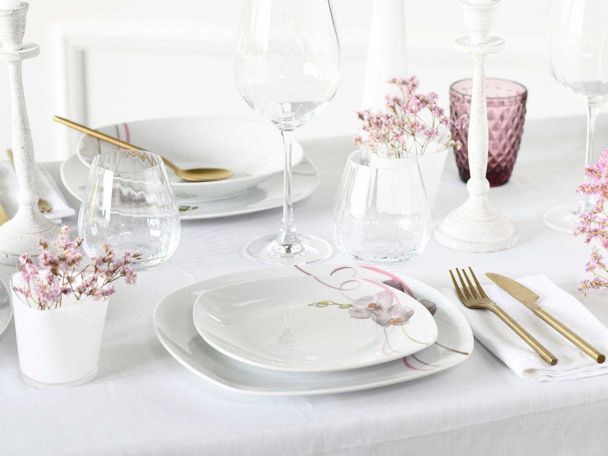 SERVIS Square Orchidee 18 delar  - multicolor, Trend, keramik - Creatable