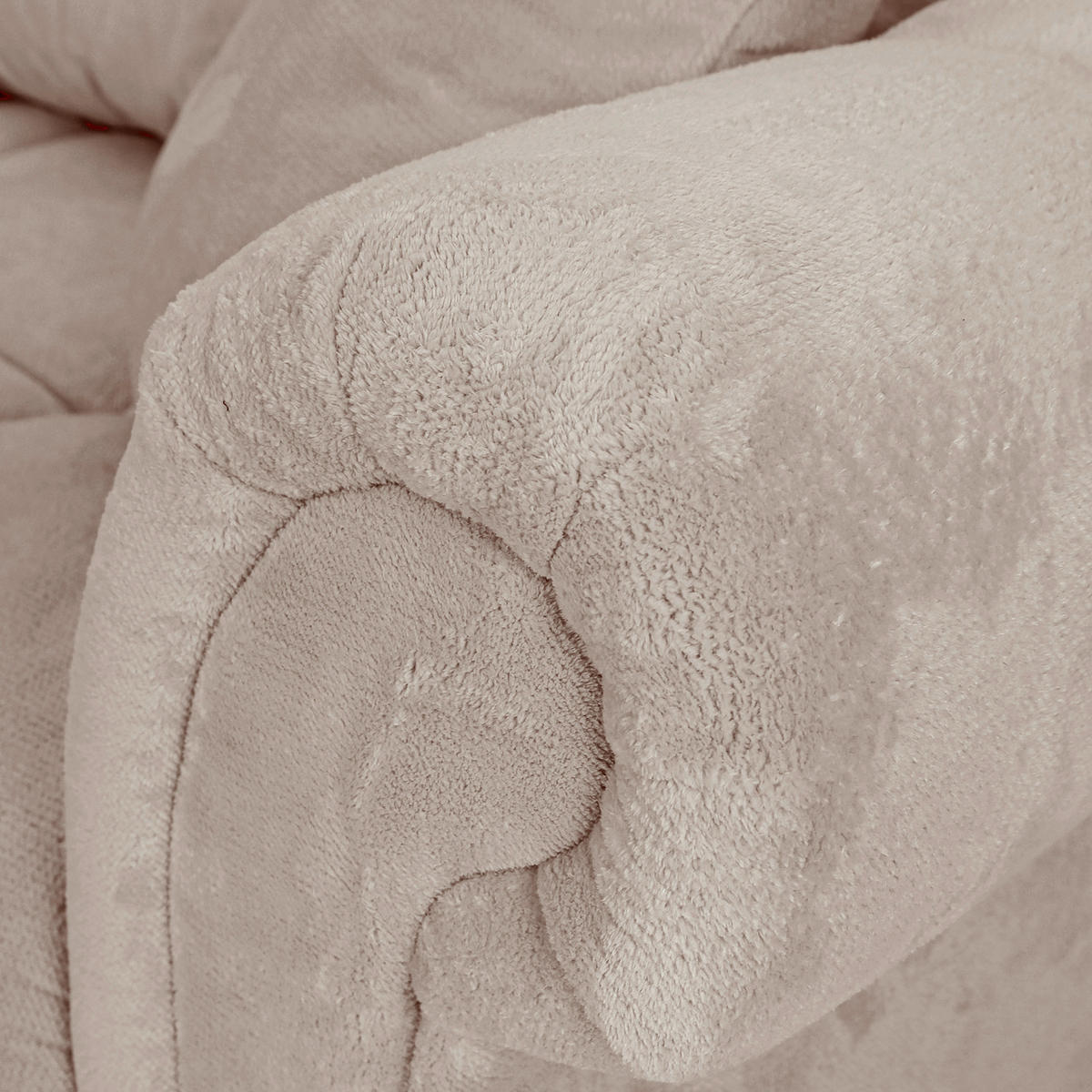 ECKSOFA Beige Plüsch  - Dunkelbraun/Beige, KONVENTIONELL, Holz/Textil (190/288cm) - Carryhome