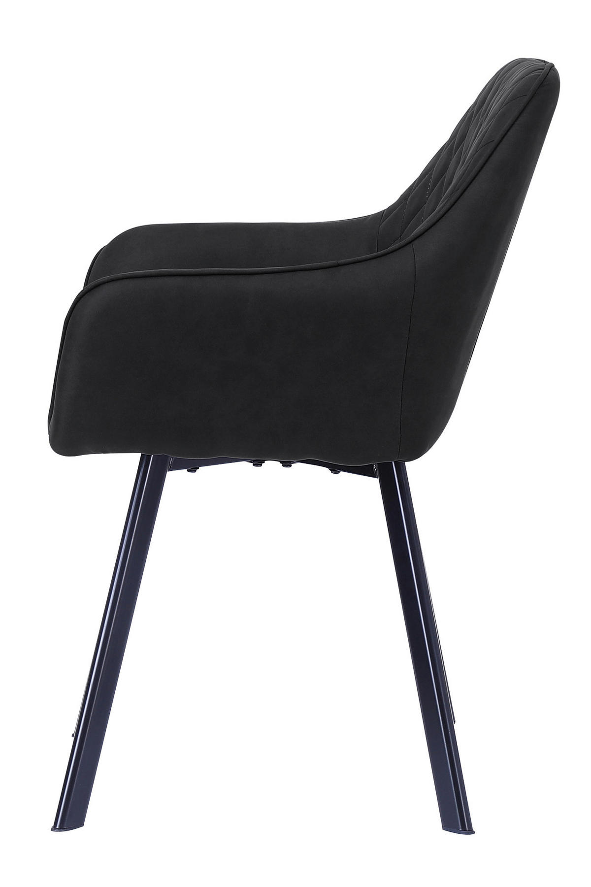SADA STOLIČIEK S PODRÚČKAMI 2 kus - čierna/antracitová, Modern, kov/textil (56,5/83/63cm) - Livetastic