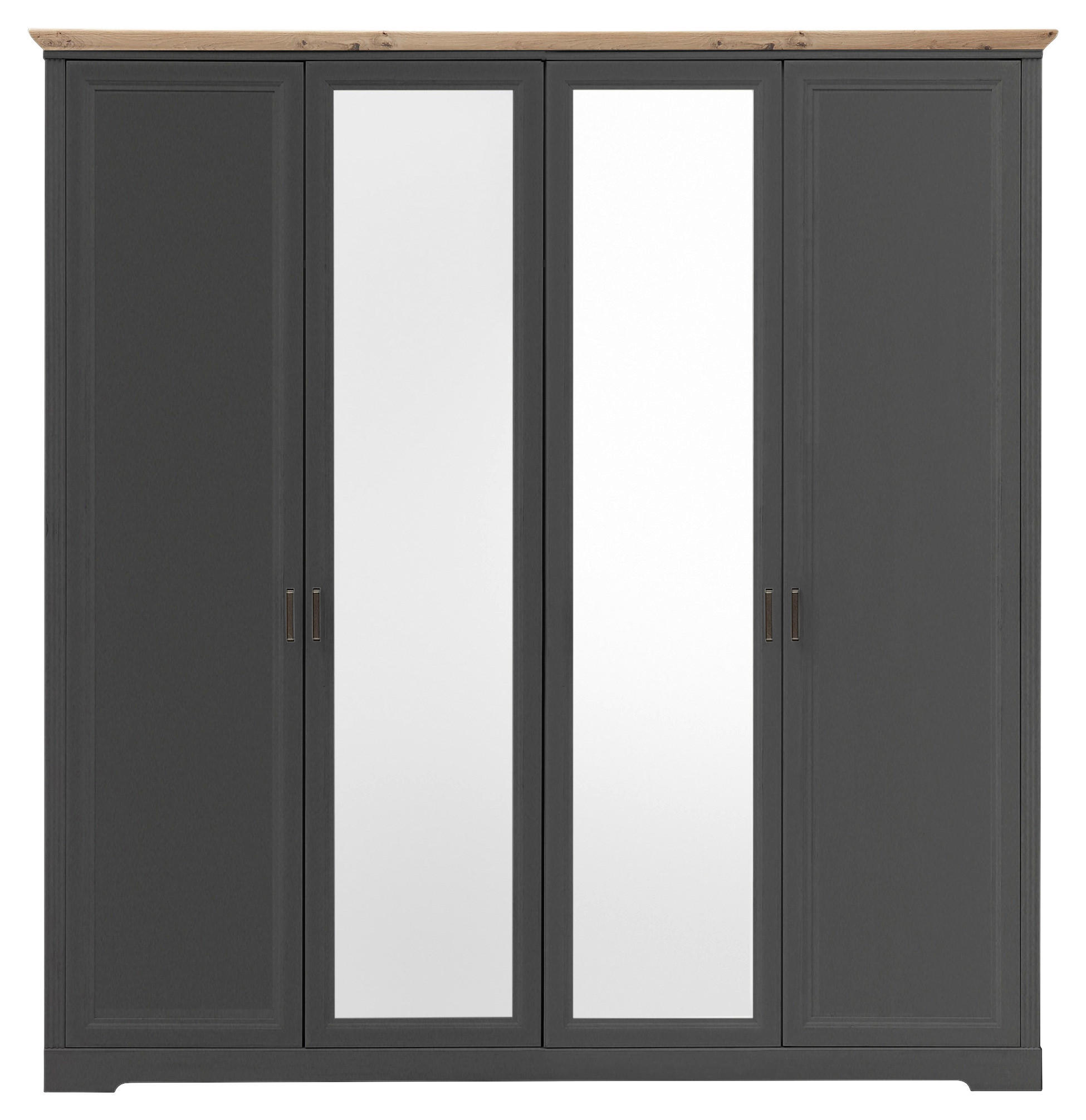 Drehtürenschrank Mit Spiegel 214 Cm Jasmin Ii Graphitfarben