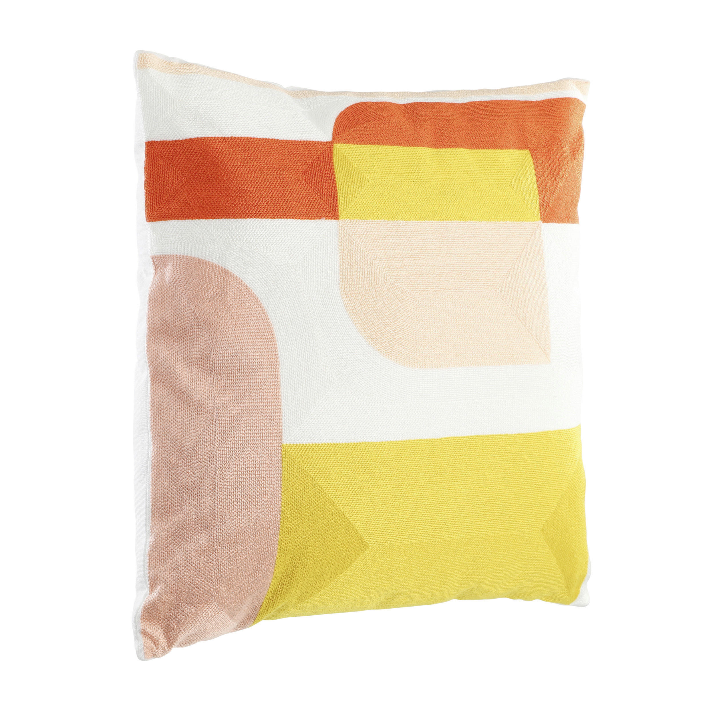 ZIERKISSEN  45/45 cm   - Gelb/Rot, Basics, Textil (45/45cm) - Eglo