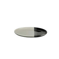 APERITIFTELLER Schwarz, Hellgrau 13/1,2 cm Joy  - Hellgrau/Schwarz, KONVENTIONELL, Keramik (13/1,2cm) - ASA