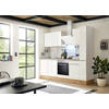 MODULKÖK 250/211/60 cm   i vit, vit högglans  - vit/aluminiumfärg, Lifestyle, trämaterial/plast (250/211/60cm) - Respekta