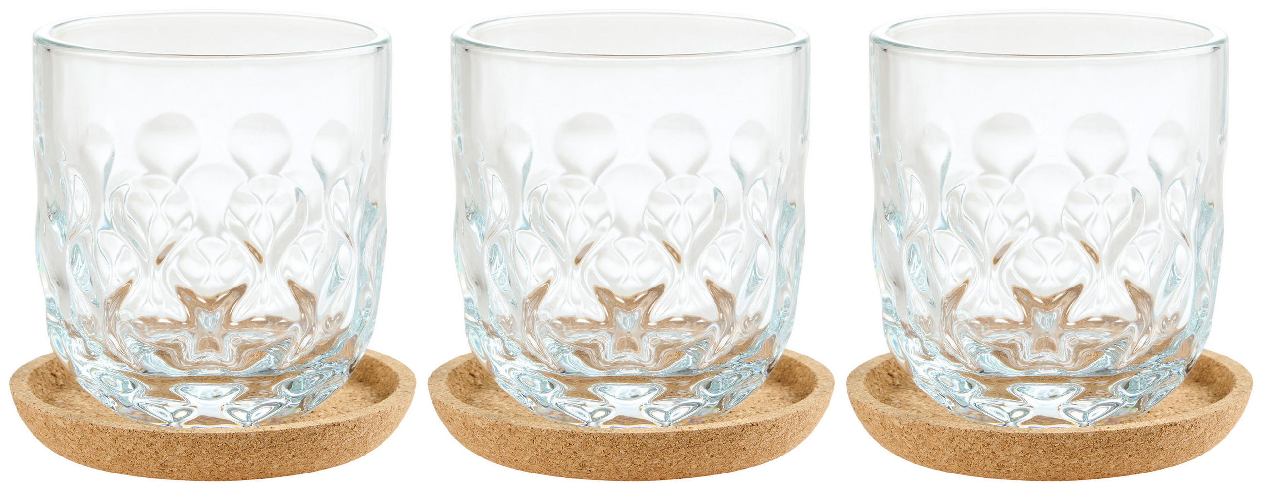 KAFFEEGLÄSERSET Gocce  - Klar, Design, Glas (7,6/8,2/7,6cm) - Leonardo