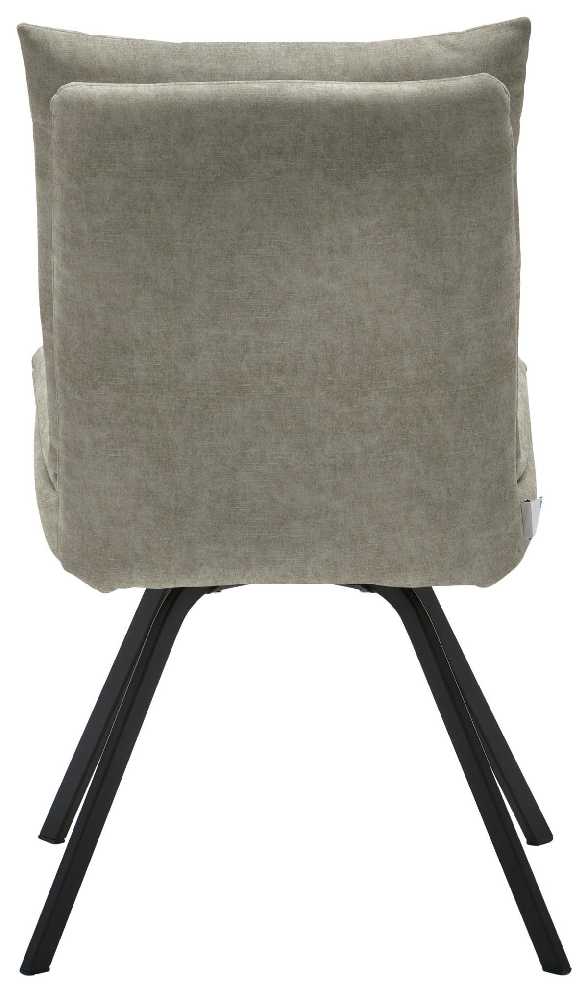 STUHL Velours  - Greige/Schwarz, Design, Textil/Metall (50/84/68cm) - Welnova