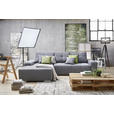 ECKSOFA Rot Webstoff  - Silberfarben/Rot, Design, Kunststoff/Textil (194/280cm) - Carryhome