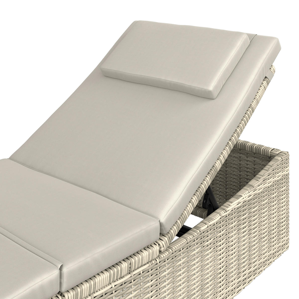 GARTENLIEGE 190/80/60 cm  - Beige, MODERN, Kunststoff/Textil (190/80/60cm) - Ambia Garden