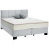 BOXSPRINGBETT 160/200 cm  in Mintgrau  - Mintgrau/Schwarz, Design, Kunststoff/Textil (160/200cm) - Hom`in