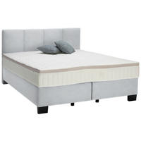BOXSPRINGBETT 160/200 cm  in Mintgrau  - Mintgrau/Schwarz, Design, Kunststoff/Textil (160/200cm) - Hom`in