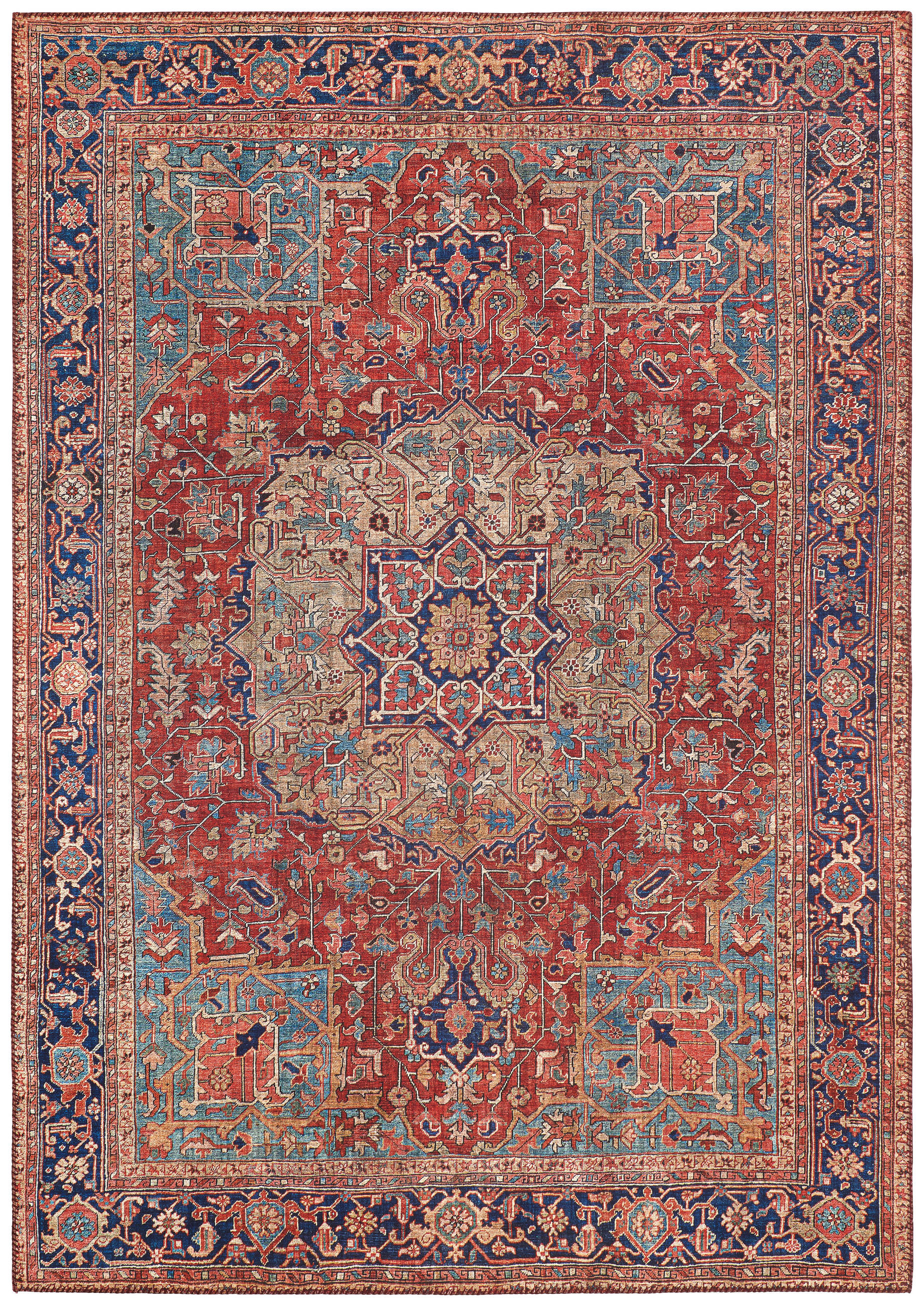 VINTEDŽ TEPIH  crvena     - crvena, Lajfstajl, tekstil (190/280cm) - Boxxx