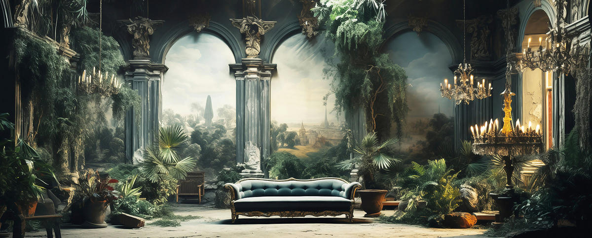 GLASBILD Architektur  - Multicolor, Basics, Glas (50/125/1,40cm) - Euroart