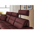 ECKSOFA in Echtleder Bordeaux  169/298 cm  - Bordeaux/Schwarz, Design, Leder/Metall (169/298cm) - Dieter Knoll