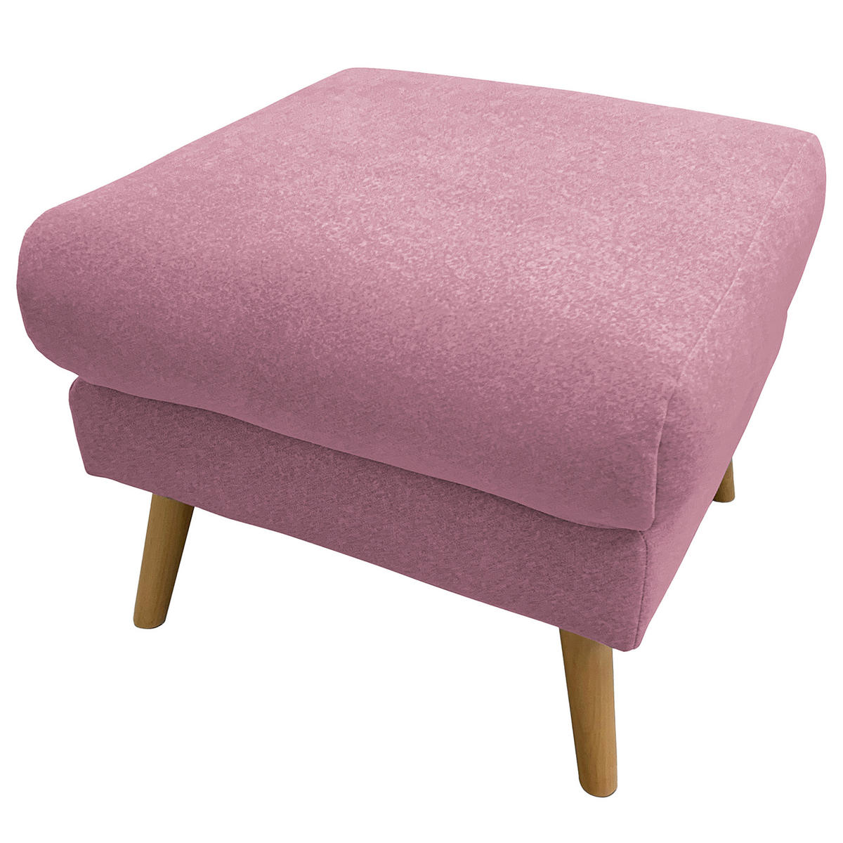 HOCKER in Textil Rosa  - Buchefarben/Rosa, Design, Holz/Textil (43/18/15cm) - Livetastic