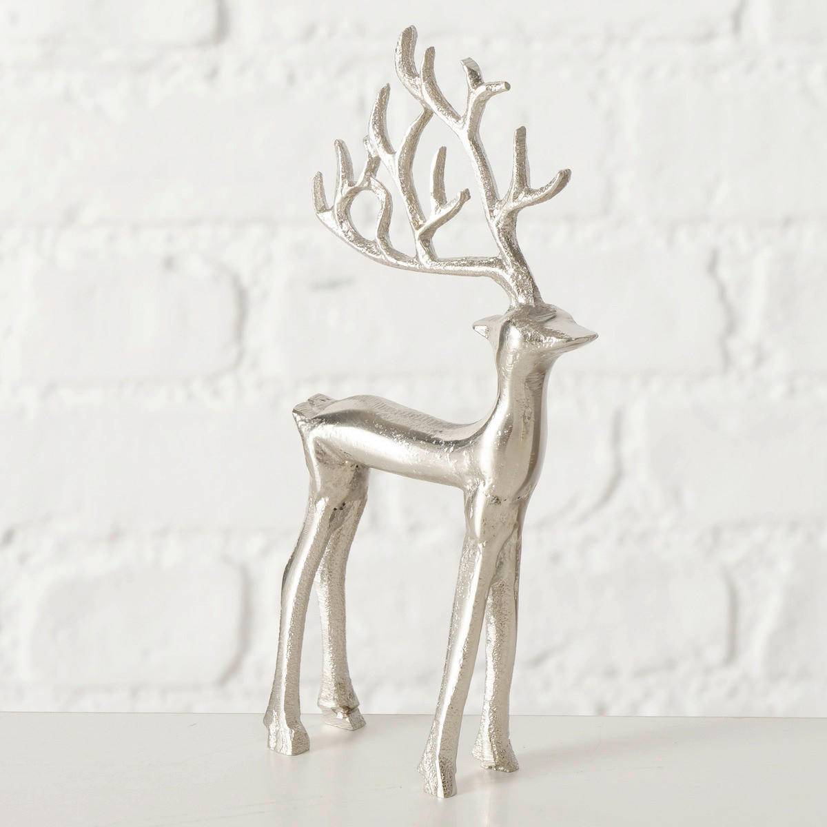 CERF DÉCORATIF - Silberfarben, Basics, Metall (9/3/19,5cm)