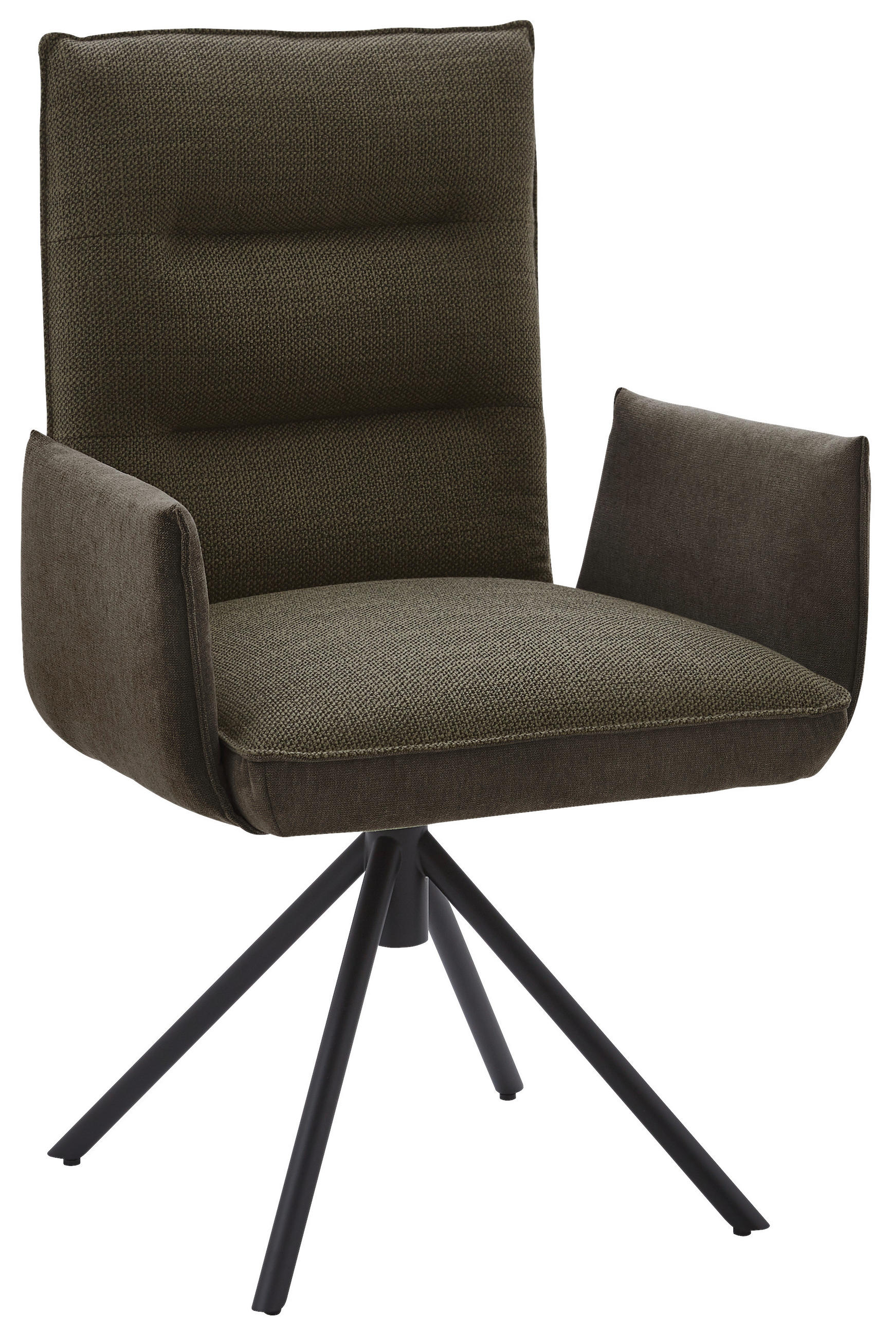 ARMLEHNSTUHL  in Flachgewebe  - Schwarz/Braun, Design, Textil/Metall (59/93/59cm) - Dieter Knoll