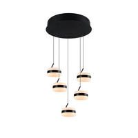 ZÁVESNÉ LED SVIETIDLO, 45/150 cm  - čierna/biela, Design, kov/plast (45/150cm)