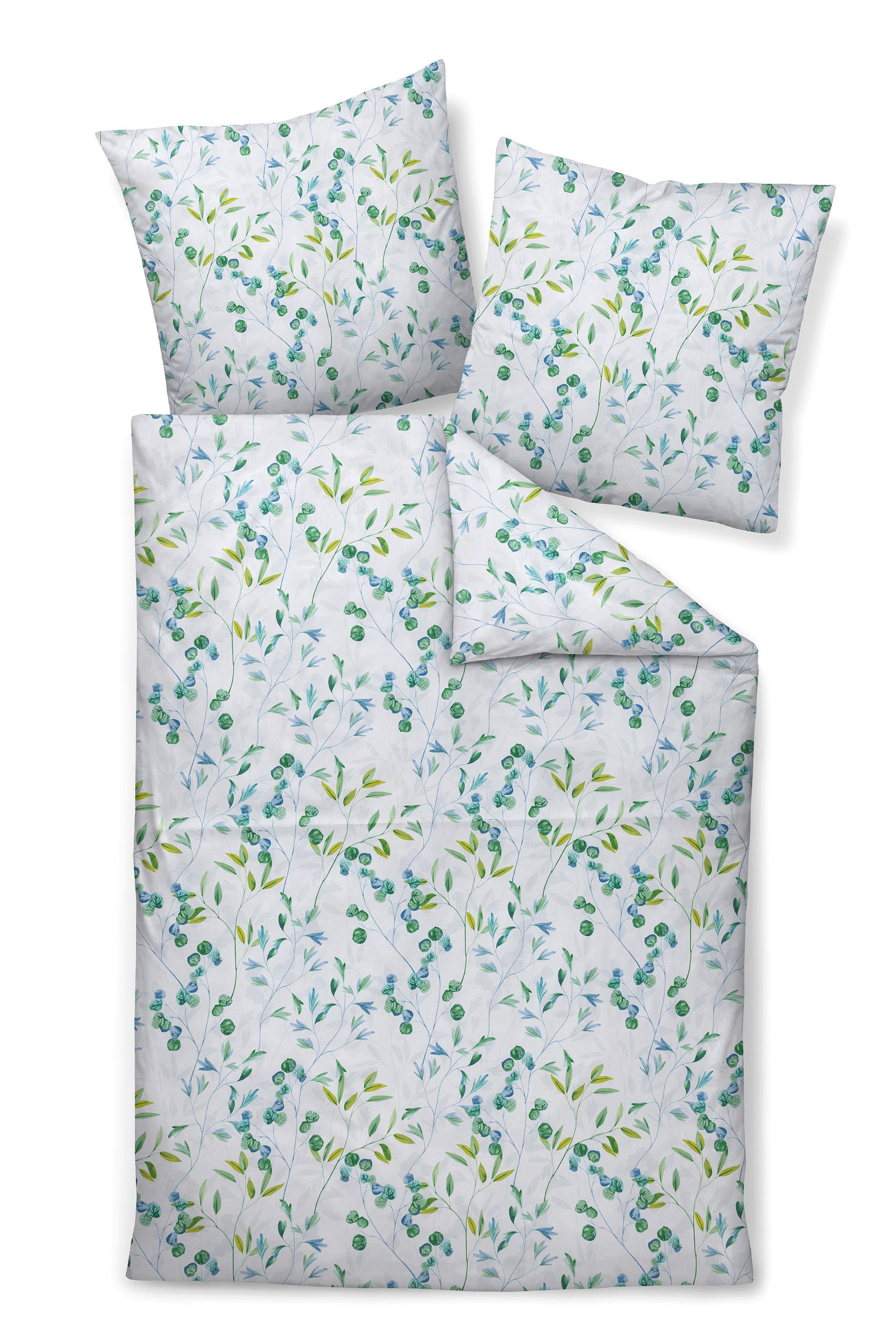 POSTEĽNÁ BIELIZEŇ, makosatén, modrá, zelená, tyrkysová, 140/200 cm  - modrá/zelená, Design, textil (140/200cm)