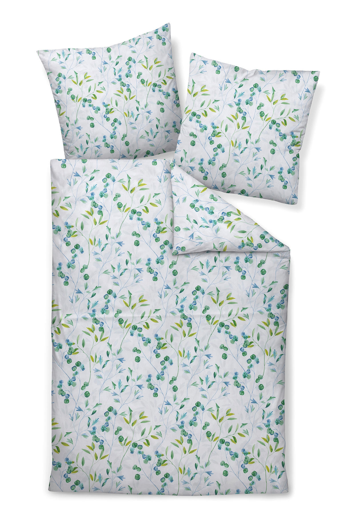 POSTEĽNÁ BIELIZEŇ, makosatén, modrá, zelená, tyrkysová, 140/200 cm  - modrá/zelená, Design, textil (140/200cm)